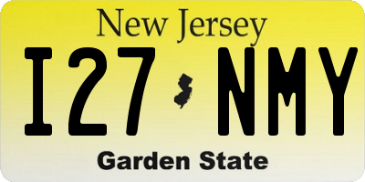 NJ license plate I27NMY