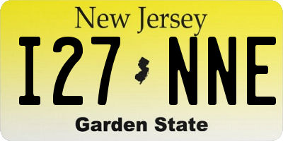 NJ license plate I27NNE