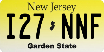 NJ license plate I27NNF