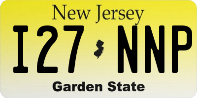 NJ license plate I27NNP