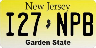 NJ license plate I27NPB