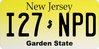 NJ license plate I27NPD