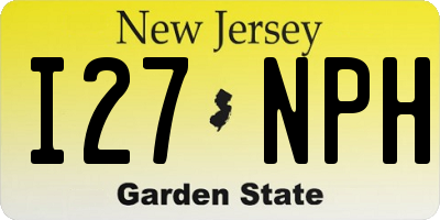 NJ license plate I27NPH