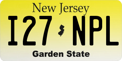 NJ license plate I27NPL