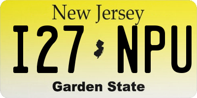 NJ license plate I27NPU