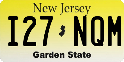 NJ license plate I27NQM