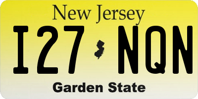 NJ license plate I27NQN