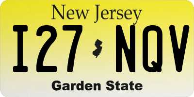 NJ license plate I27NQV