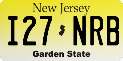 NJ license plate I27NRB