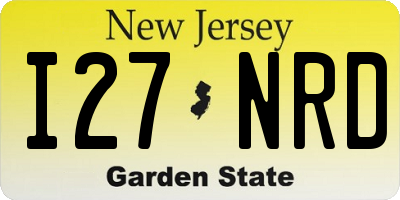 NJ license plate I27NRD