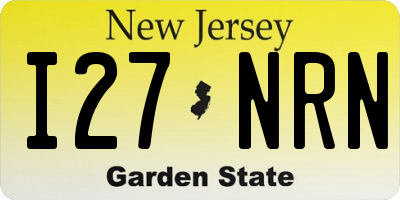 NJ license plate I27NRN