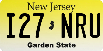 NJ license plate I27NRU