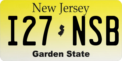 NJ license plate I27NSB