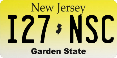 NJ license plate I27NSC