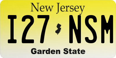 NJ license plate I27NSM