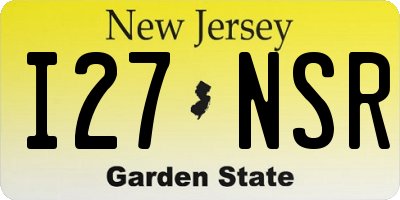 NJ license plate I27NSR
