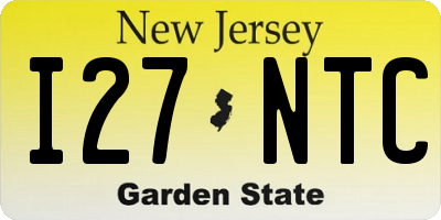 NJ license plate I27NTC