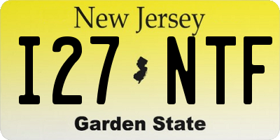 NJ license plate I27NTF