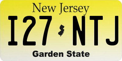 NJ license plate I27NTJ