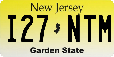 NJ license plate I27NTM