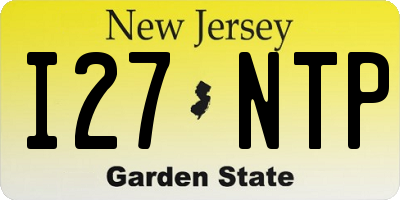 NJ license plate I27NTP