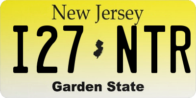 NJ license plate I27NTR