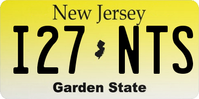 NJ license plate I27NTS
