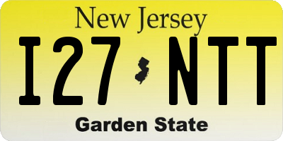 NJ license plate I27NTT