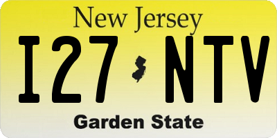 NJ license plate I27NTV