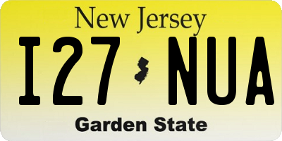 NJ license plate I27NUA