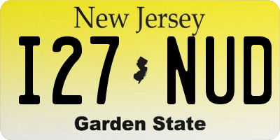NJ license plate I27NUD