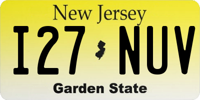 NJ license plate I27NUV