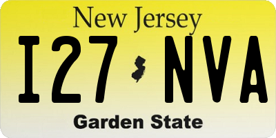 NJ license plate I27NVA