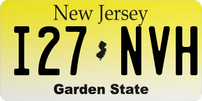 NJ license plate I27NVH
