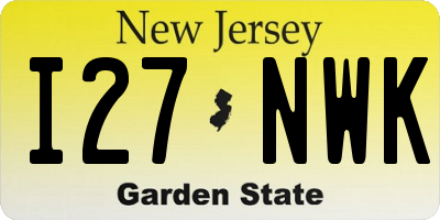NJ license plate I27NWK