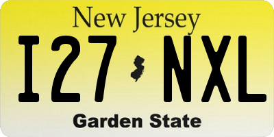 NJ license plate I27NXL