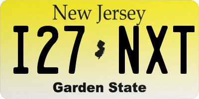 NJ license plate I27NXT