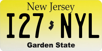 NJ license plate I27NYL