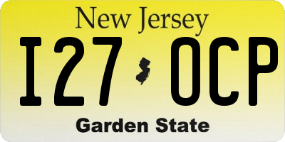 NJ license plate I27OCP