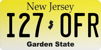 NJ license plate I27OFR