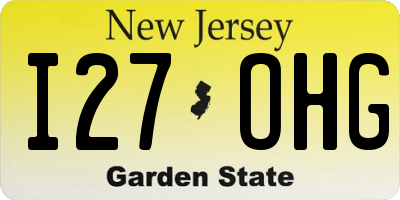 NJ license plate I27OHG