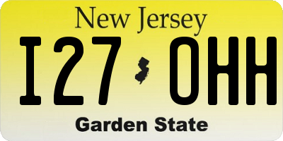 NJ license plate I27OHH