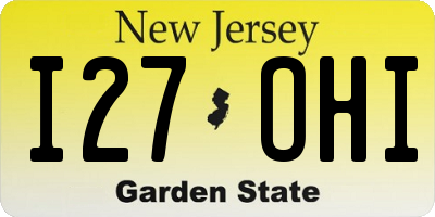 NJ license plate I27OHI