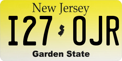 NJ license plate I27OJR