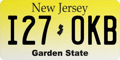NJ license plate I27OKB