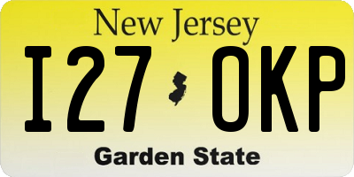 NJ license plate I27OKP