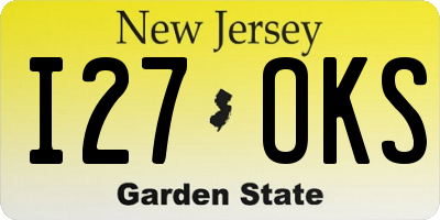 NJ license plate I27OKS