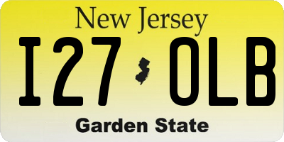 NJ license plate I27OLB