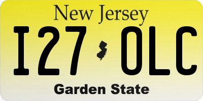 NJ license plate I27OLC