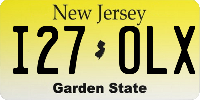 NJ license plate I27OLX